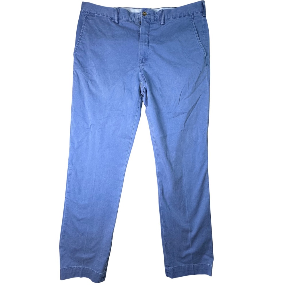 Polo Ralph Lauren Stretch Straight Fit Chino Pants Blue Preppy 36/32 Coastal